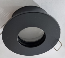 Einbaustrahler IP65 GU10 , schwarz  rund, 230 V