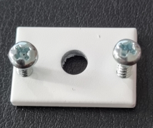 Aluprofil - Endkappe   Mini Profil mit Loch weiß