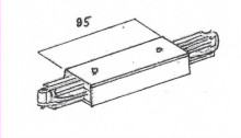 Mitteleinspeisung  1- Phasenschiene silbergrau