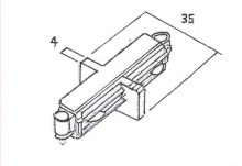 Verbinder abstandslos  1- Phasenschiene schwarz
