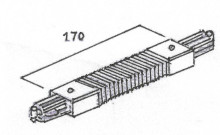 Flex - Verbinder  1- Phasenschiene schwarz