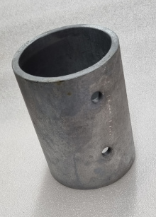 Muffe 76,1/ 63,5 mm verzinkt 2 Loch 90 Länge 90 mm